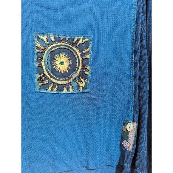 Faith Women's Rayon Teal Embellished Welcome To The 90's Top & Pant Set S/XS - Picture 2 of 6